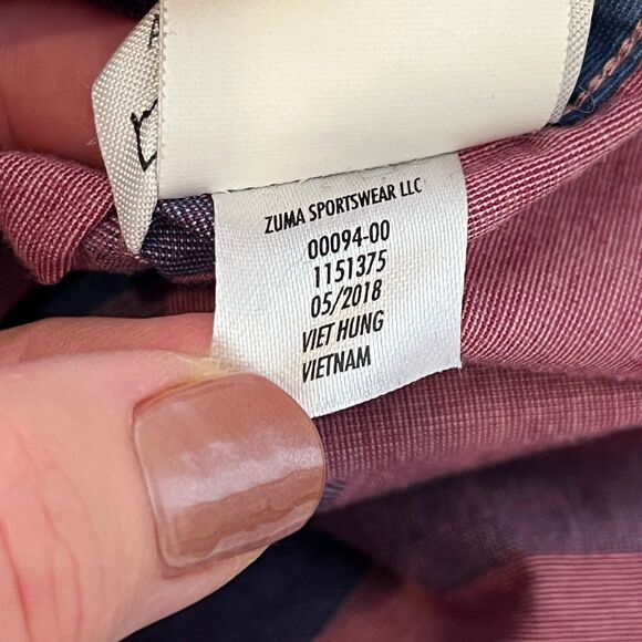 Ben Sherman Pink Blue Plaid Men's Casual Shirt Button Front Large - Picture 7 of 8